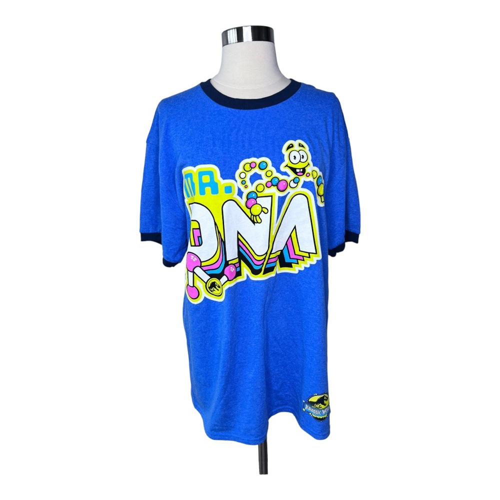 Universal Studios MR.DNA x Jurassic World Blue Graphic T-Shirt Adult L